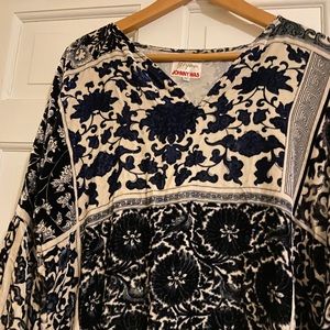 Velvet floral Free People Tunic XL
